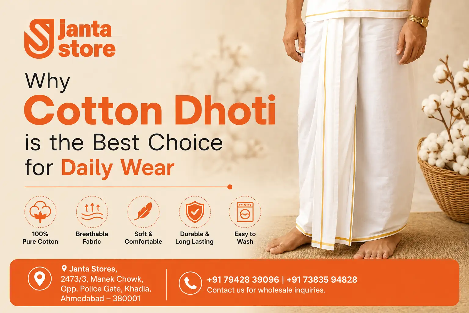Why Cotton Dhoti is the Best Choice for Daily Wear